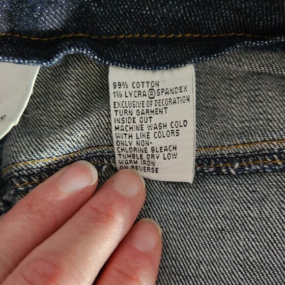 Talbots Petites Stretch Cropped Blue Jean Size 14 - Picture 6 of 10